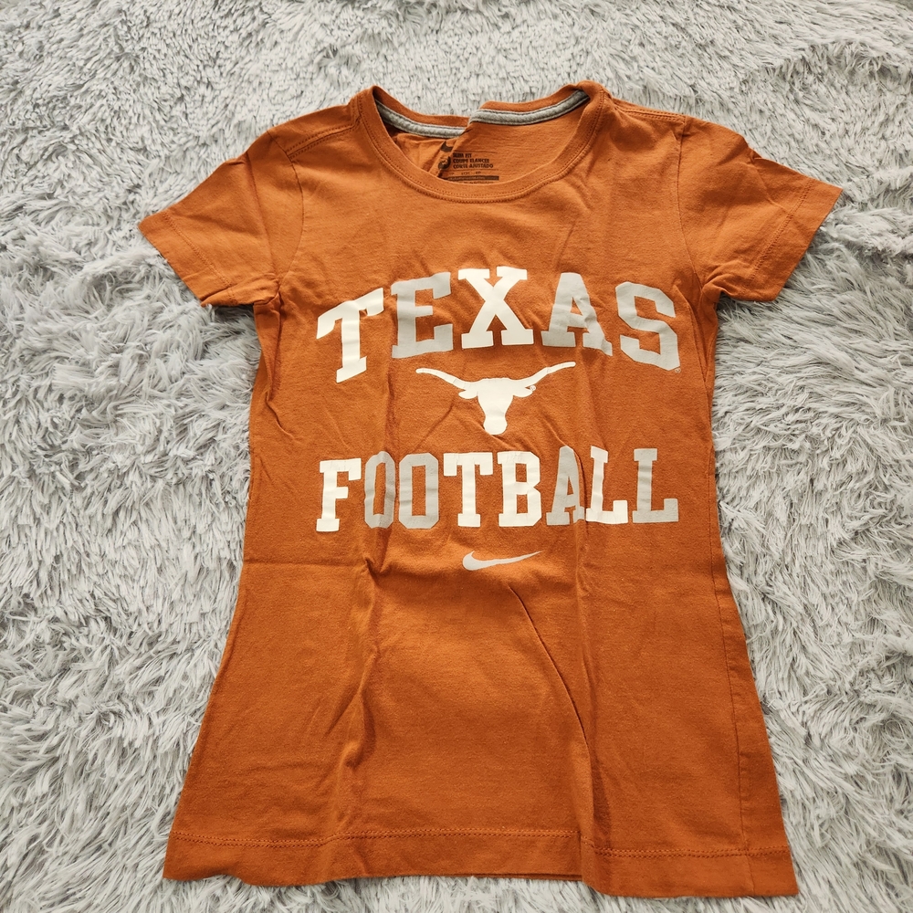 Nike Burnt Orange Texas Football Short Sleeve Cotton Shirt